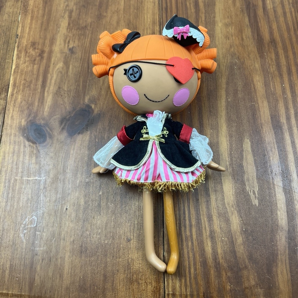 Lalaloopsy  Peggy Seven Seas 12" Full Size Pirate Orange Hair Heart Eye Patch